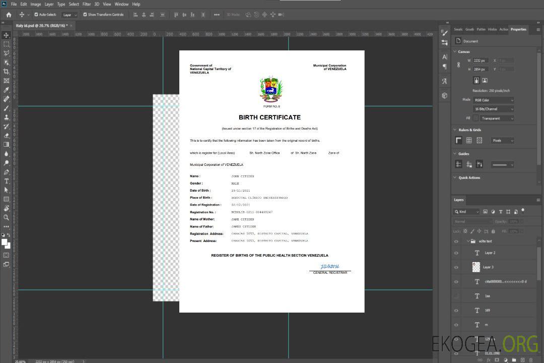 Modèle Word et PDF d'acte de naissance d'acte d'état civil du Venezuela template Modèle Word et PDF d'acte de naissance d'acte d'état civil du Venezuela template